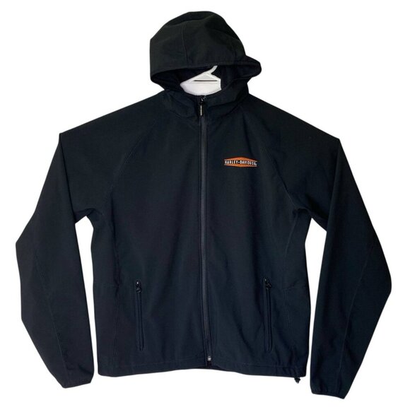 Harley-Davidson Size L Motorcycle Riding Zip Up Hoodie Jacket Zipped Pockets - Picture 1 of 6